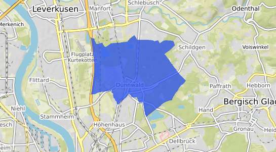 Bodenrichtwertkarte Köln Dünnwald