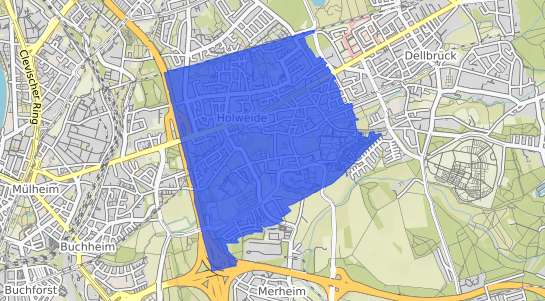 Bodenrichtwertkarte K&ouml;ln Holweide