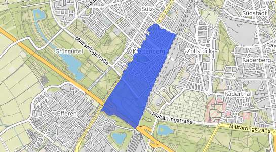 Bodenrichtwertkarte K&ouml;ln Klettenberg