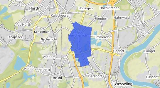 Bodenrichtwertkarte K&ouml;ln Meschenich