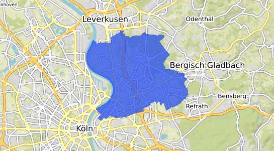 Bodenrichtwertkarte K&ouml;ln M&uuml;lheim