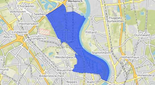 Bodenrichtwertkarte K&ouml;ln Niehl