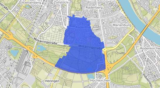 Bodenrichtwertkarte K&ouml;ln Raderthal