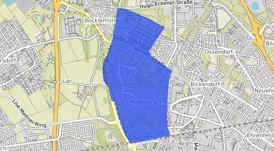 Bodenrichtwertkarte K&ouml;ln Vogelsang