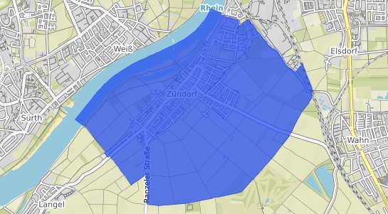 Bodenrichtwertkarte Köln Zündorf