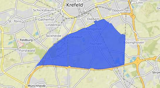 Bodenrichtwertkarte Krefeld Fischeln
