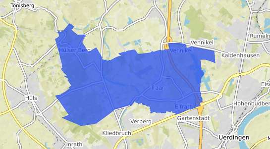 Bodenrichtwertkarte Krefeld Traar