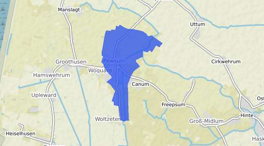 Bodenrichtwertkarte Krummh&ouml;rn Pewsum