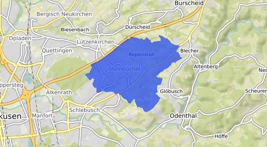 Bodenrichtwertkarte Leverkusen Steinbüchel