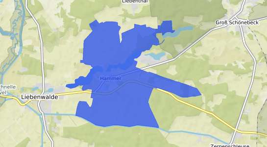 Bodenrichtwertkarte Liebenwalde Hammer