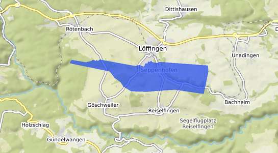 Bodenrichtwertkarte L&ouml;ffingen Seppenhofen