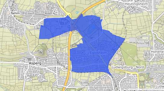 Bodenrichtwertkarte Ludwigsburg Eglosheim