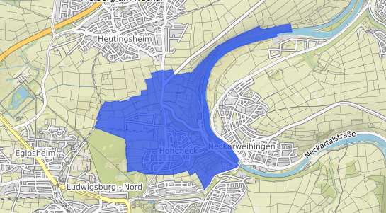 Bodenrichtwertkarte Ludwigsburg Hoheneck