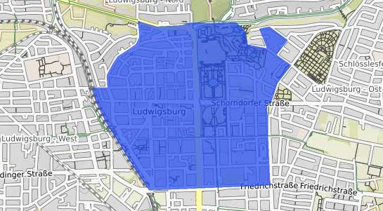 Bodenrichtwertkarte Ludwigsburg Mitte