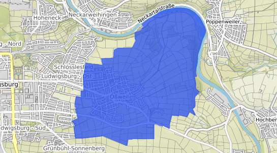 Bodenrichtwertkarte Ludwigsburg Ossweil