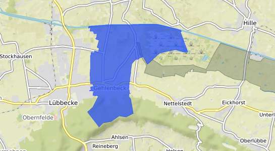 Bodenrichtwertkarte L&uuml;bbecke Gehlenbeck