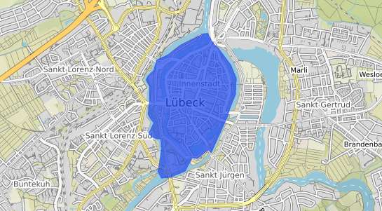 Bodenrichtwertkarte Lübeck Innenstadt