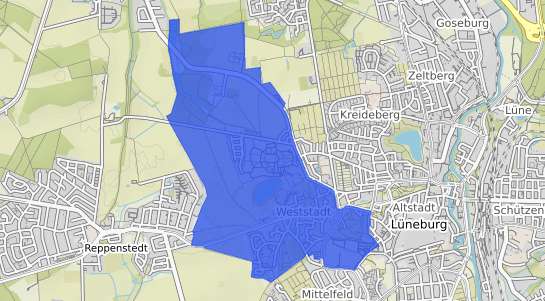 Bodenrichtwertkarte Lüneburg Weststadt