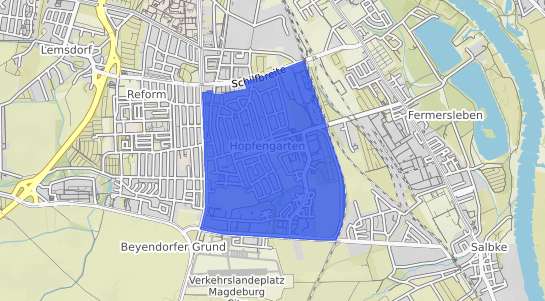 Bodenrichtwertkarte Magdeburg Hopfengarten