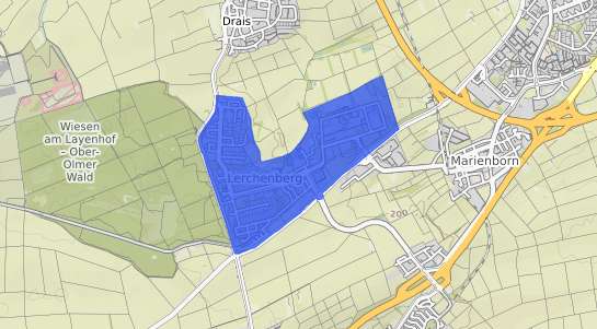 Bodenrichtwertkarte Mainz Lerchenberg