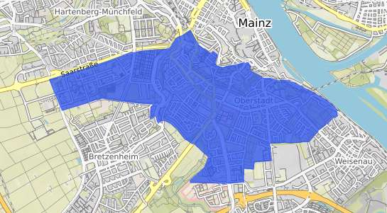 Bodenrichtwertkarte Mainz Oberstadt