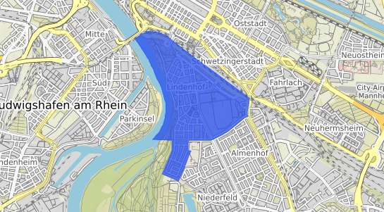 Bodenrichtwertkarte Mannheim Lindenhof