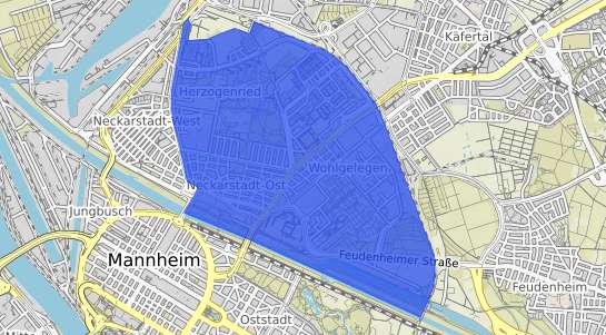 Bodenrichtwertkarte Mannheim Neckarstadt