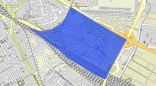 Bodenrichtwertkarte Mannheim Neuhermsheim