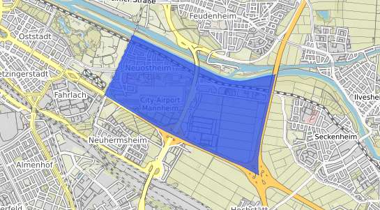 Bodenrichtwertkarte Mannheim Neuostheim