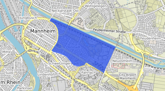 Bodenrichtwertkarte Mannheim Oststadt