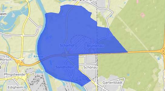 Bodenrichtwertkarte Mannheim Sandhofen
