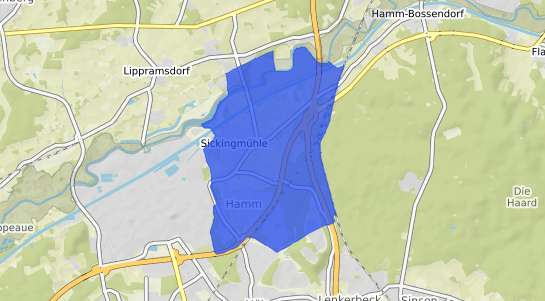 Bodenrichtwertkarte Marl Hamm