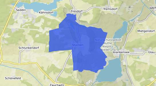 Bodenrichtwertkarte Michendorf St&uuml;cken