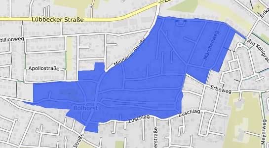 Bodenrichtwertkarte Minden Bölhorst