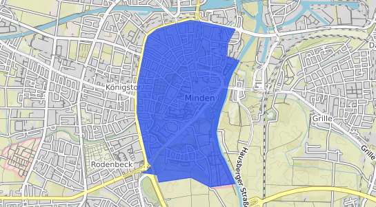 Bodenrichtwertkarte Minden Innenstadt