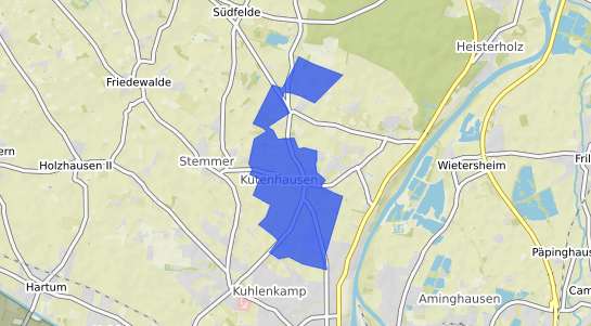 Bodenrichtwertkarte Minden Kutenhausen