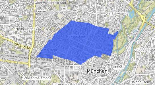 Bodenrichtwertkarte München Maxvorstadt