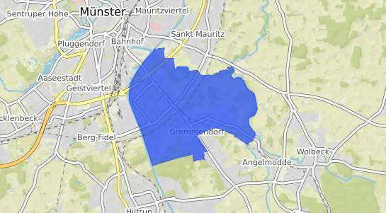 Bodenrichtwertkarte M&uuml;nster Gremmendorf