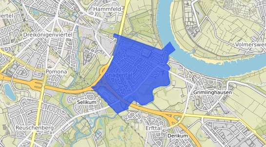 Bodenrichtwertkarte Neuss Gnadental