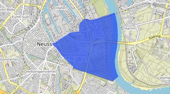 Bodenrichtwertkarte Neuss Hammfeld