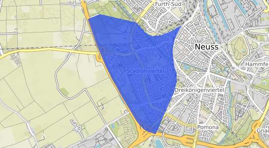Bodenrichtwertkarte Neuss Stadionviertel