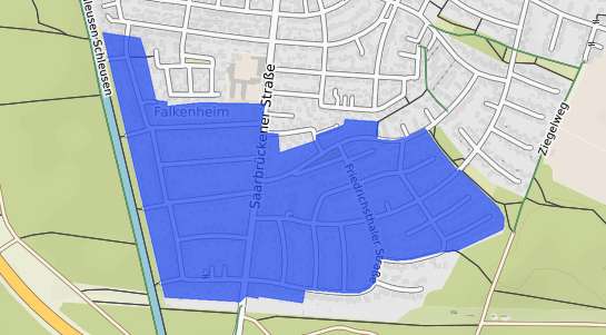 Bodenrichtwertkarte N&uuml;rnberg Falkenheim