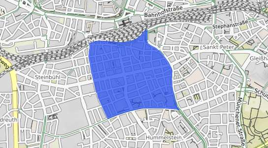 Bodenrichtwertkarte N&uuml;rnberg Galgenhof