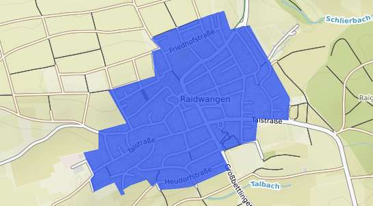 Bodenrichtwertkarte N&uuml;rtingen Raidwangen