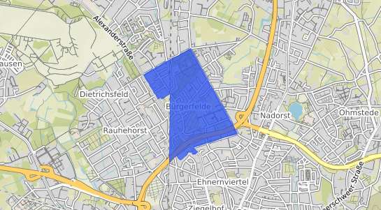 Bodenrichtwertkarte Oldenburg B&uuml;rgerfelde