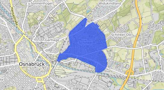 Bodenrichtwertkarte Osnabr&uuml;ck Schinkel