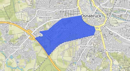 Bodenrichtwertkarte Osnabr&uuml;ck W&uuml;ste