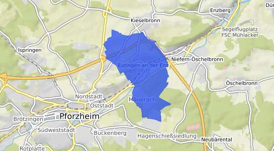 Bodenrichtwertkarte Pforzheim Eutingen