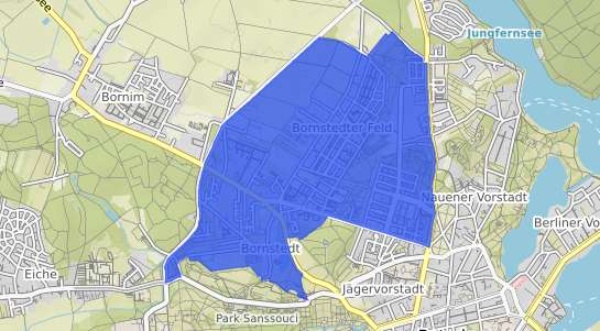 Bodenrichtwertkarte Potsdam Bornstedt