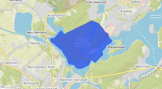 Bodenrichtwertkarte Potsdam Sacrow